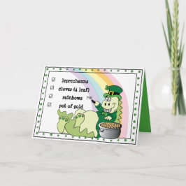 Cartão Rua, Dia dos Patricões, Dinossauro Leprechaun