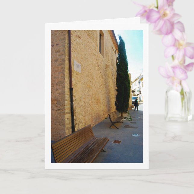 Cartão Rua em Riba-roja de Túria, Cidade Espanhola (Orquídea)