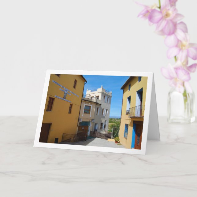 Cartão Rua em Riba-roja de Túria, Cidade Espanhola (Orquídea)