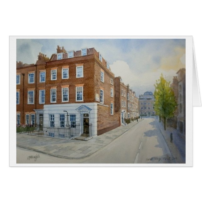 Cartão Rua excelente College. SW! (Frente Horizontal)