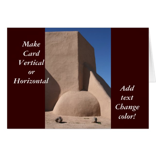 Cartão Rua, Francis da Igreja Assisi em cor! (Frente Horizontal)