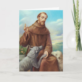 Cartão Rua. Francisco de Assisi Orador para Animais de Co