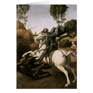 Cartão Rua. George e o Dragão, Raphael de Belas Artes
