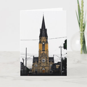 Cartão Rua. Igreja de Maria nº 1 versão colorida