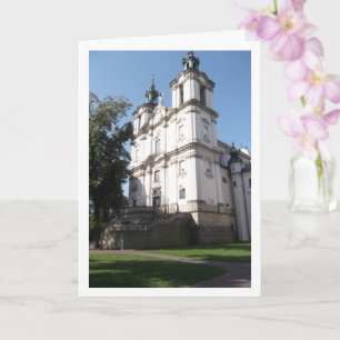 Cartão Rua. Igreja de Stanislaus em Skałka, Cracóvia, P