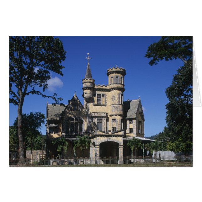 Cartão Rua James, Porto de Espanha, Trinidade, Caribe (Frente Horizontal)