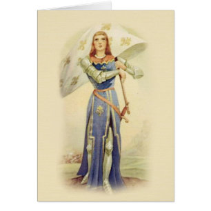 Cartão Rua: Joan of Arc Flag Soldier
