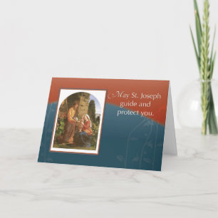 Cartão Rua. José com Maria, Jesus e Espírito