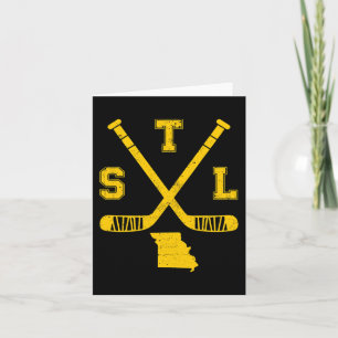 Cartão Rua Louis Retro Funny Hockey Stick State Outile S