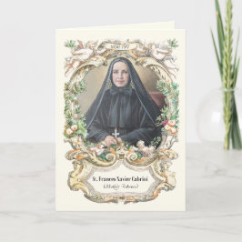 Cartão Rua. Mãe Cabrini Oradora Religiosa Católica