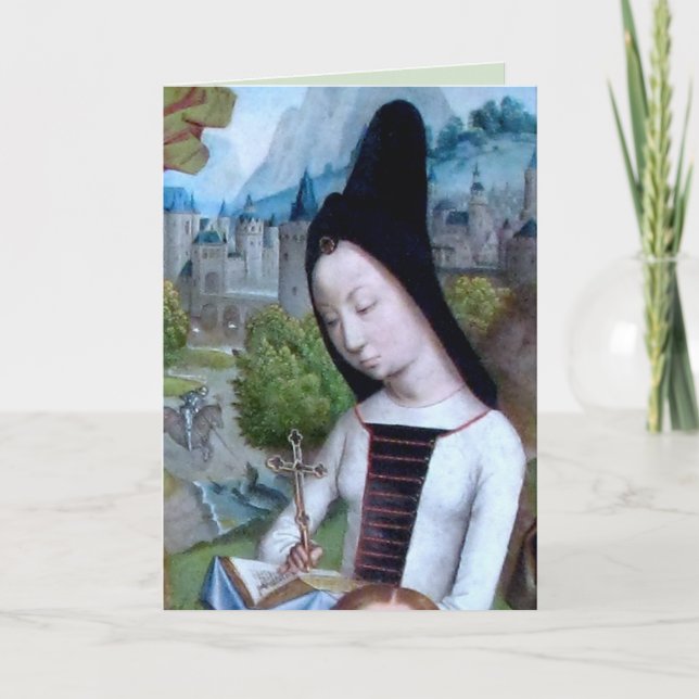 Cartão Rua. Margaret de Antioch (detalhe; M 070) Card (Frente)