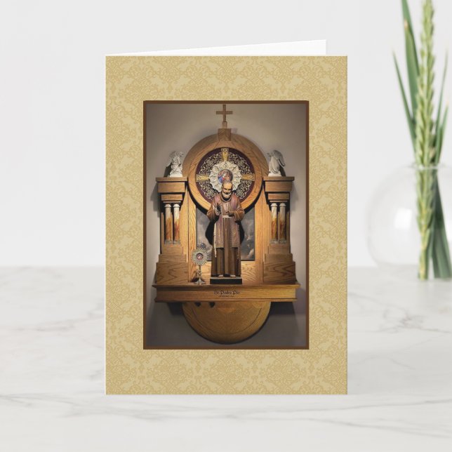 Cartão Rua. Padre Pio Shrine, Kenosha, WI (Frente)