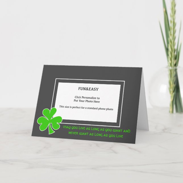 Cartão Rua.Patricks Day Irish Proverb Photo (Frente)