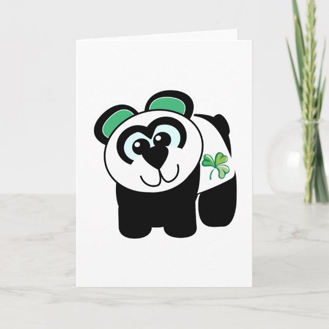 Cartão Rua. Pattys Day Goofkins panda (Frente)