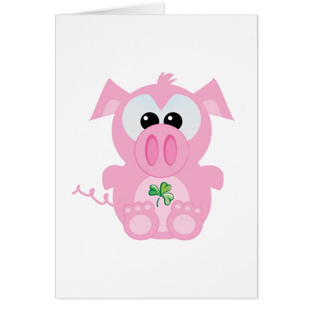 Cartão Rua. Pattys Day Goofkins piggy (Frente)