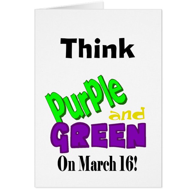 Cartão Rua, rima do dia de Urho ou carta engraçada (Frente)