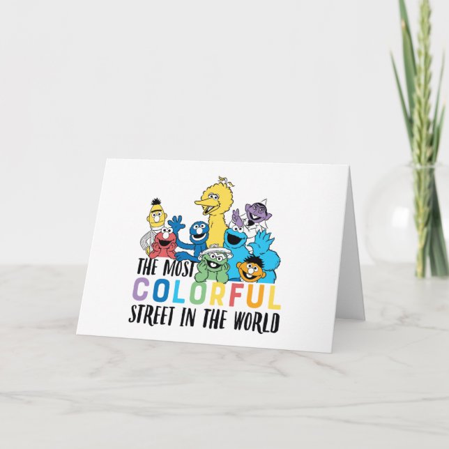 Cartão Rua Sésamo | A Rua Mais Colorida (Frente)