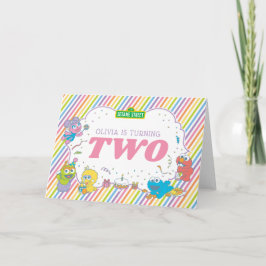 Cartão Rua Sésamo| Segundo aniversário riscado