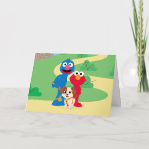 Cartão Rua Sésamo Tango Com Grover E Elmo