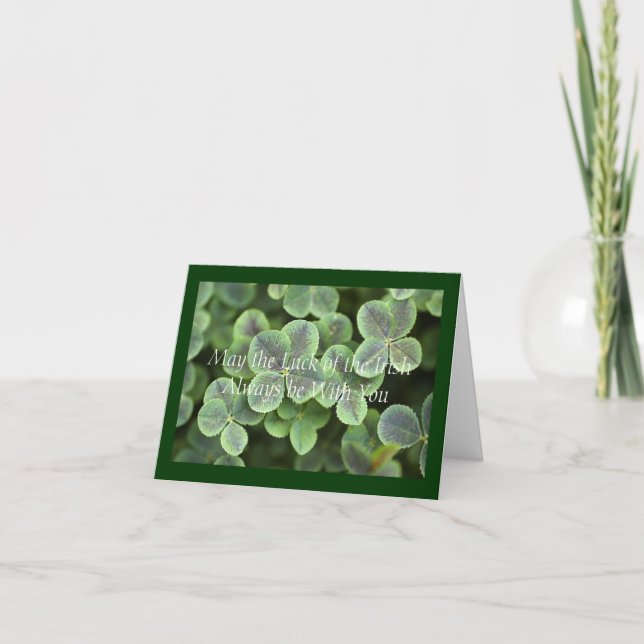 Cartão Rua, Shamrocks do Dia de Patrick (Frente)