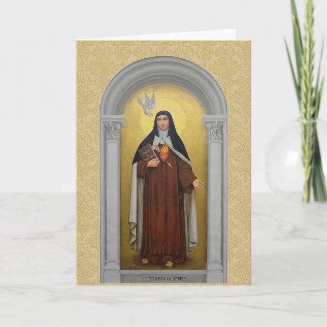 Cartão Rua: Teresa de Ávila (de Jesus) Carmelite (Frente)