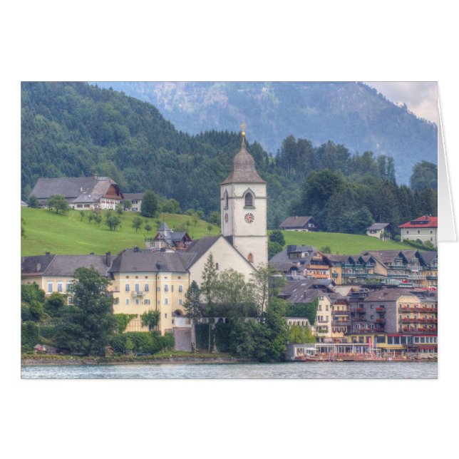 Cartão Rua Wolfgang Am Wolfgangsee (Frente horizontal)