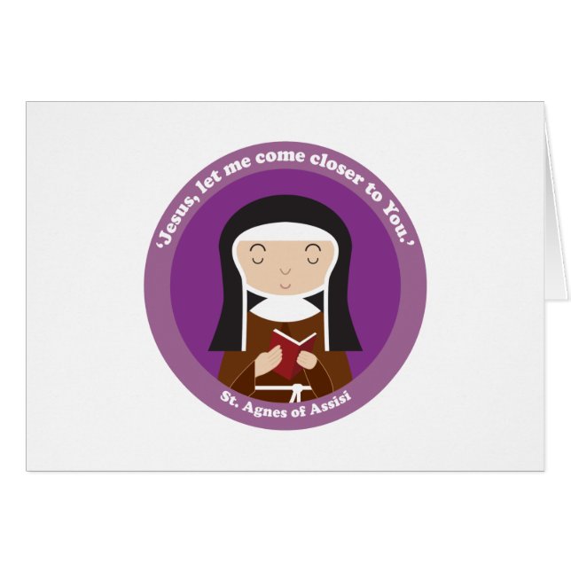 Cartão Ruas. Agnes de Assisi (Frente Horizontal)