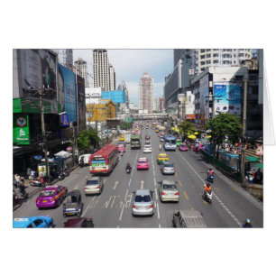 Cartão ruas de bangkok