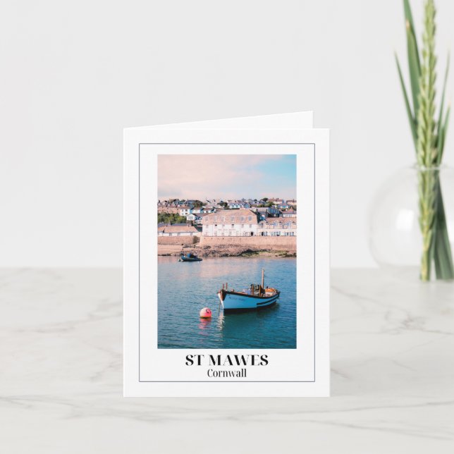 Cartão Ruas Mawes, Cornwall (Frente)