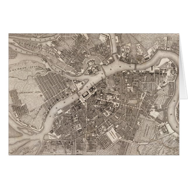 Cartão Ruas Petersburgo, Rússia (Frente Horizontal)