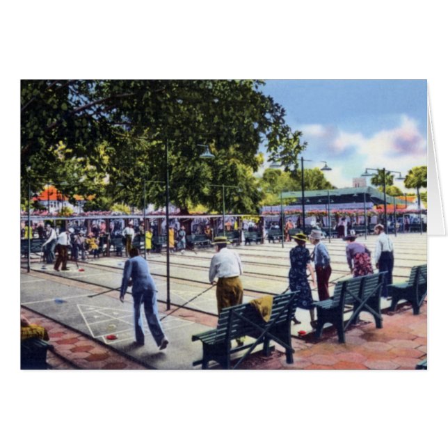 Cartão Ruas: Tribunais de Shuffleboard da Flórida Petersb (Frente Horizontal)