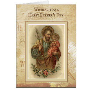 Cartão Ruas Vintage, José com Crianças Jesus Pais