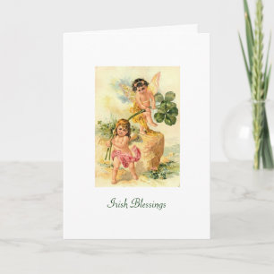 Cartão Ruas Vintage, Pat's Day - Bênçãos Irlandesas,