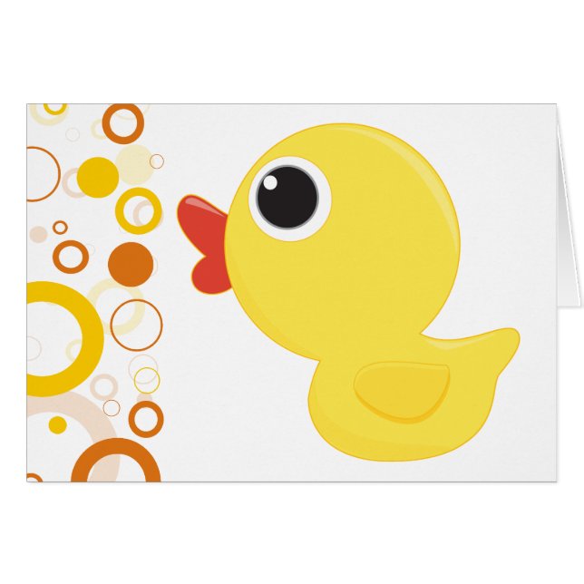 Cartão Rubber Duckie (Frente Horizontal)