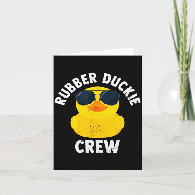 Cartão Rubber Duckie Crew Funny Rubber Duck  (Frente)