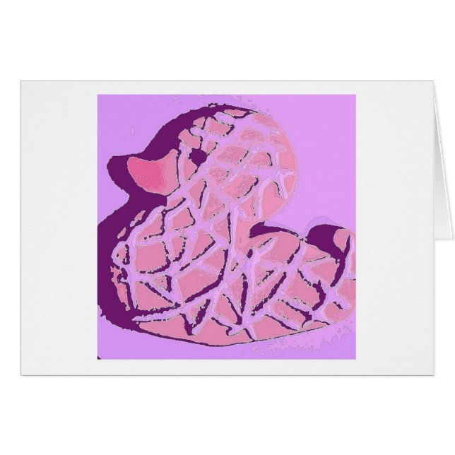 Cartão Rubber Duckie Pop Art (Frente Horizontal)