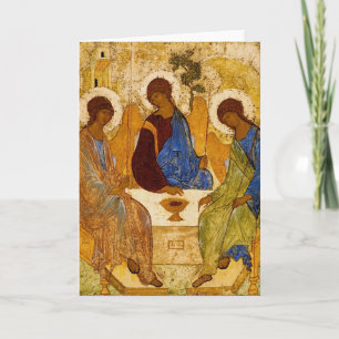 Cartão Rublev Trinity na Mesa