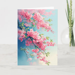 Cartão Rubor de Sakura da Primavera