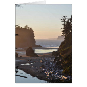 Cartão Ruby Beach na Península da Olimpiadas, WA