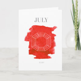 Cartão Ruby Birthstone Julho Aniversário