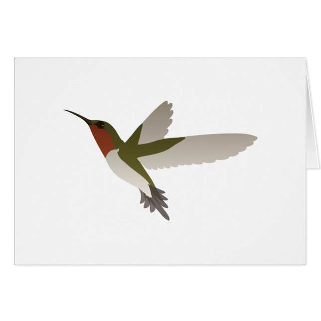Cartão Ruby Throated Hummingbird (Frente horizontal)