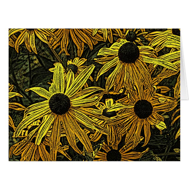 Cartão RUDBECKIA FLOWERS (Frente horizontal)