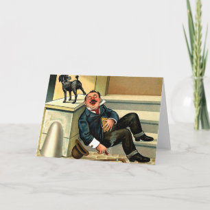 Cartão RUDE AWAKENING Vintage Dog Art