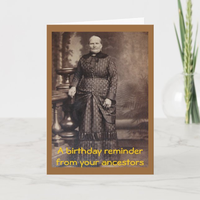 Cartão Rude Vintage Divertido Parabéns (Frente)