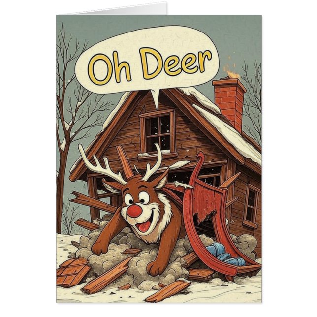 Cartão Rudolf gone wrong (Frente)