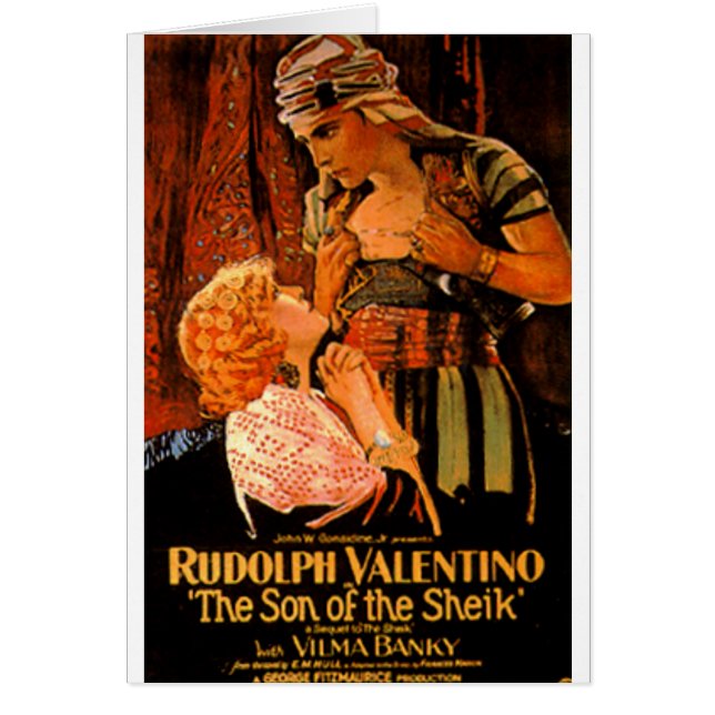 Cartão Rudolph Valentino (Frente)