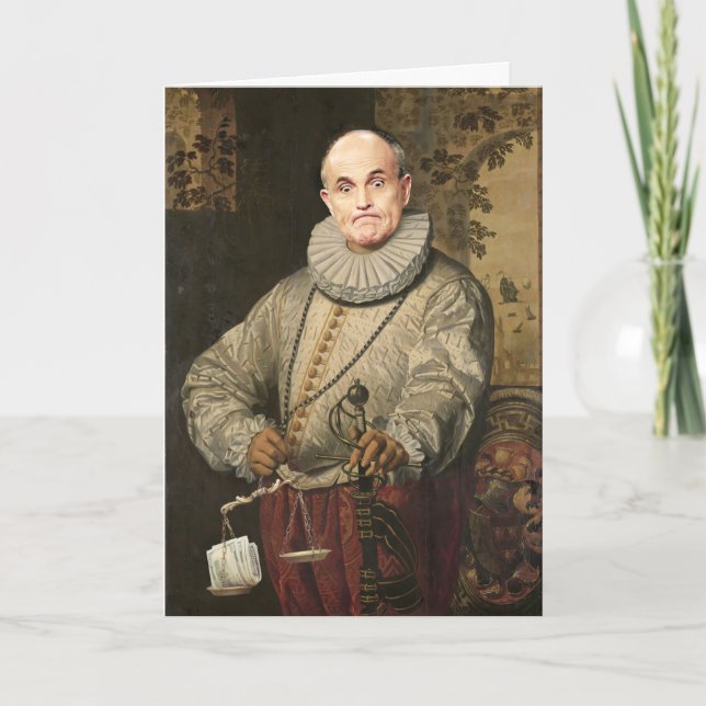 Cartão Rudy Giuliani's Trump-Card Defense Birthday Card (Frente)