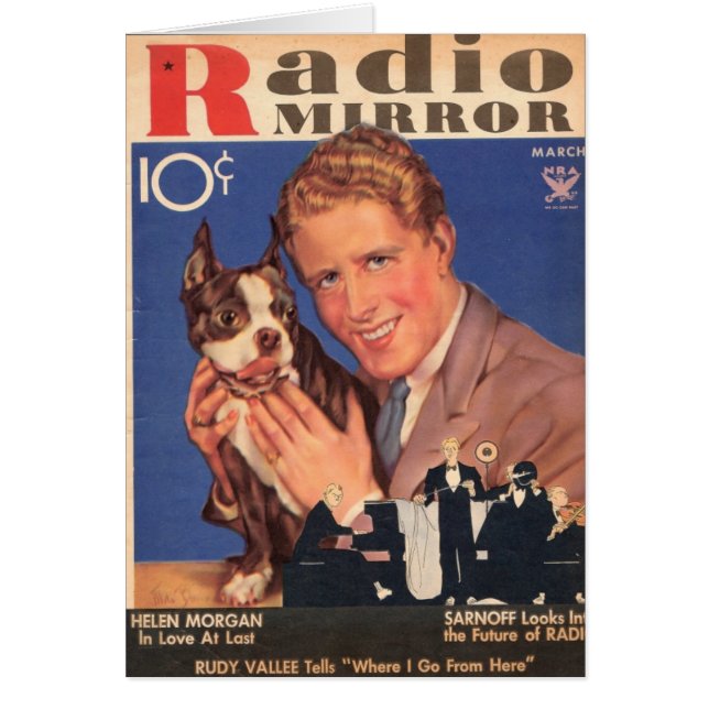 Cartão Rudy Vallee e Scottie Dog Card (Frente)