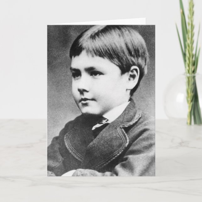 Cartão Rudyard Kipling, c.1870 (Frente)