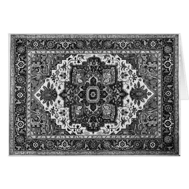 Cartão RUG PERSA - Preto e Branco (Frente Horizontal)